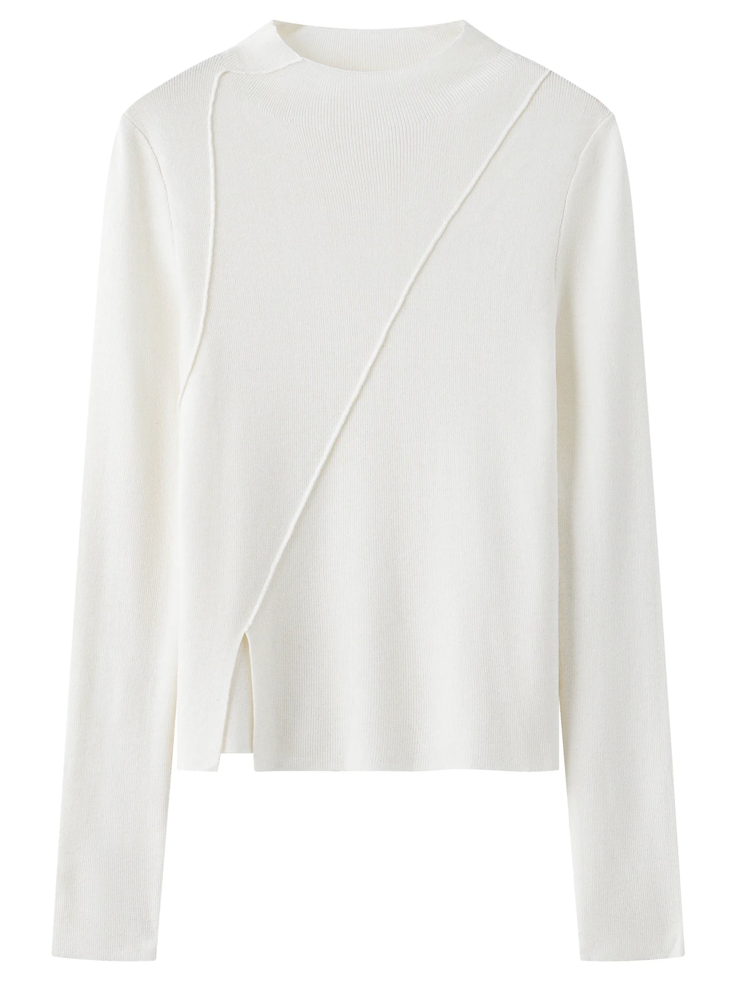Lilac Asymmetric Hem Knit Top