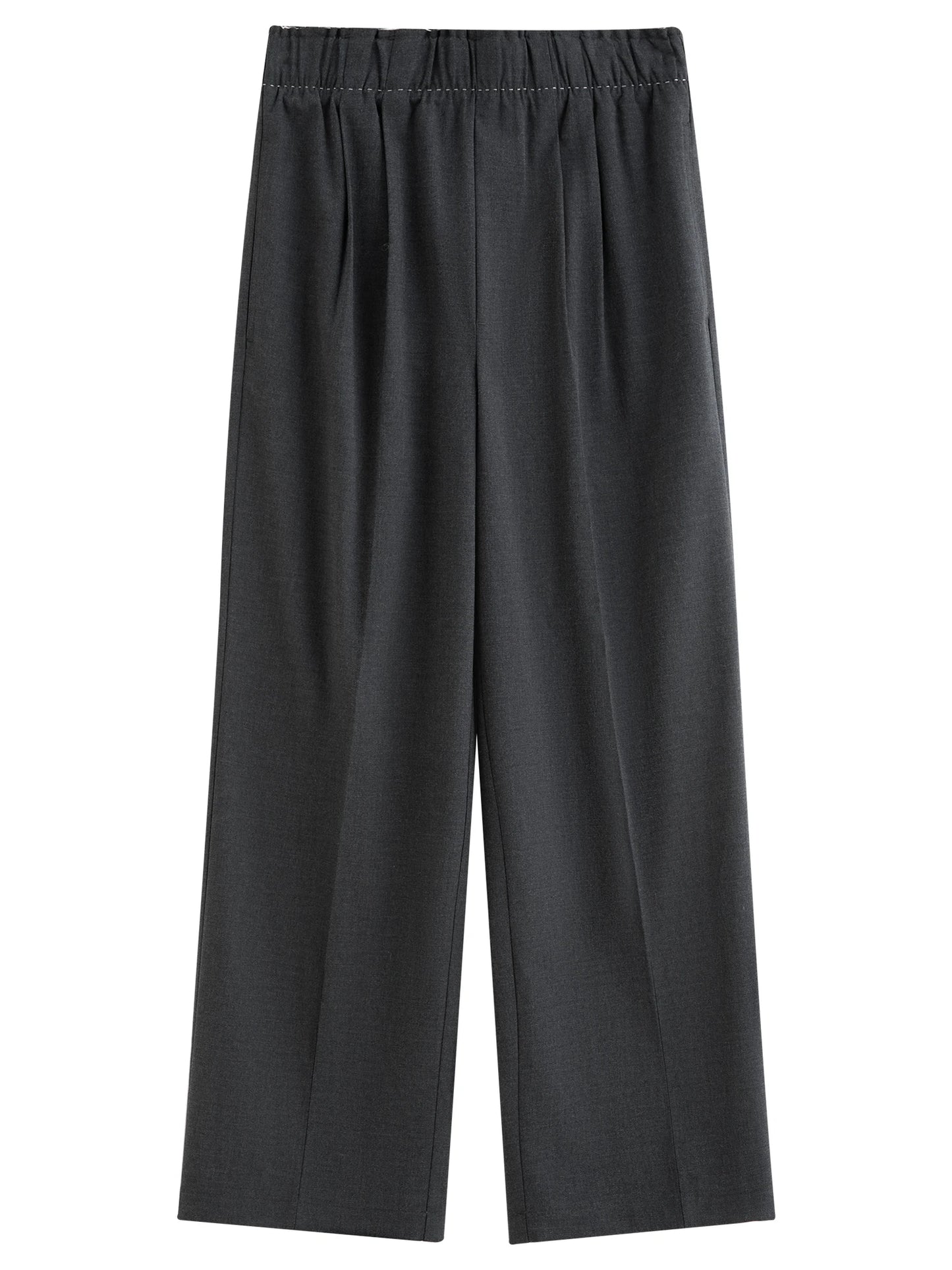 Charcoal Relaxed Straight Leg Trousers