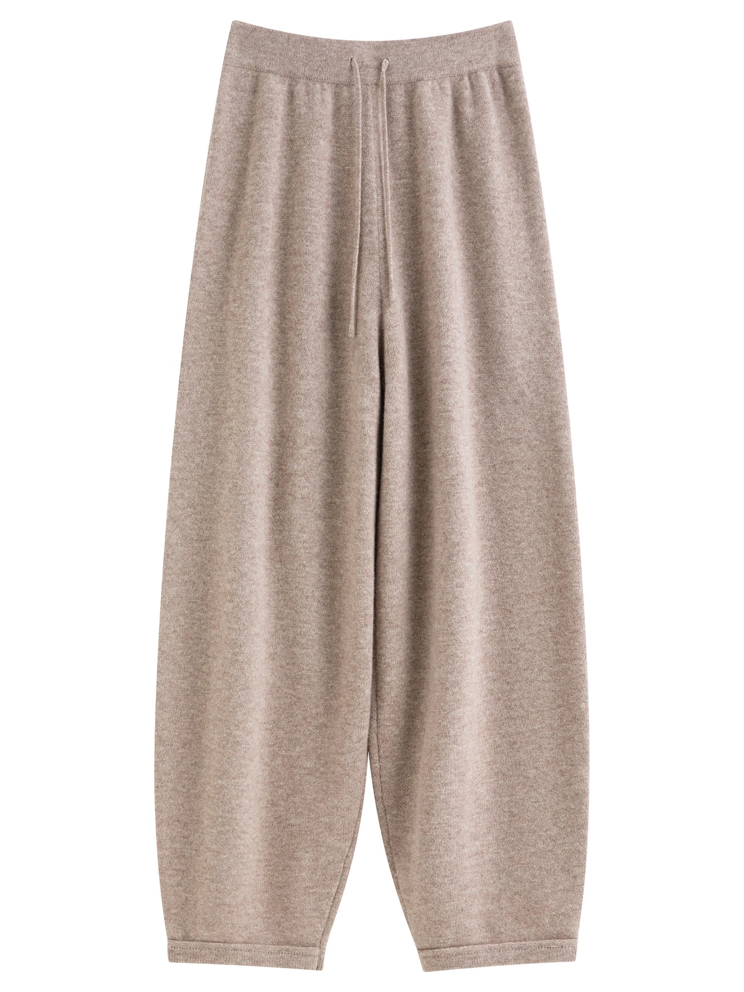 Taupe Knit Wide Leg Lounge Pants