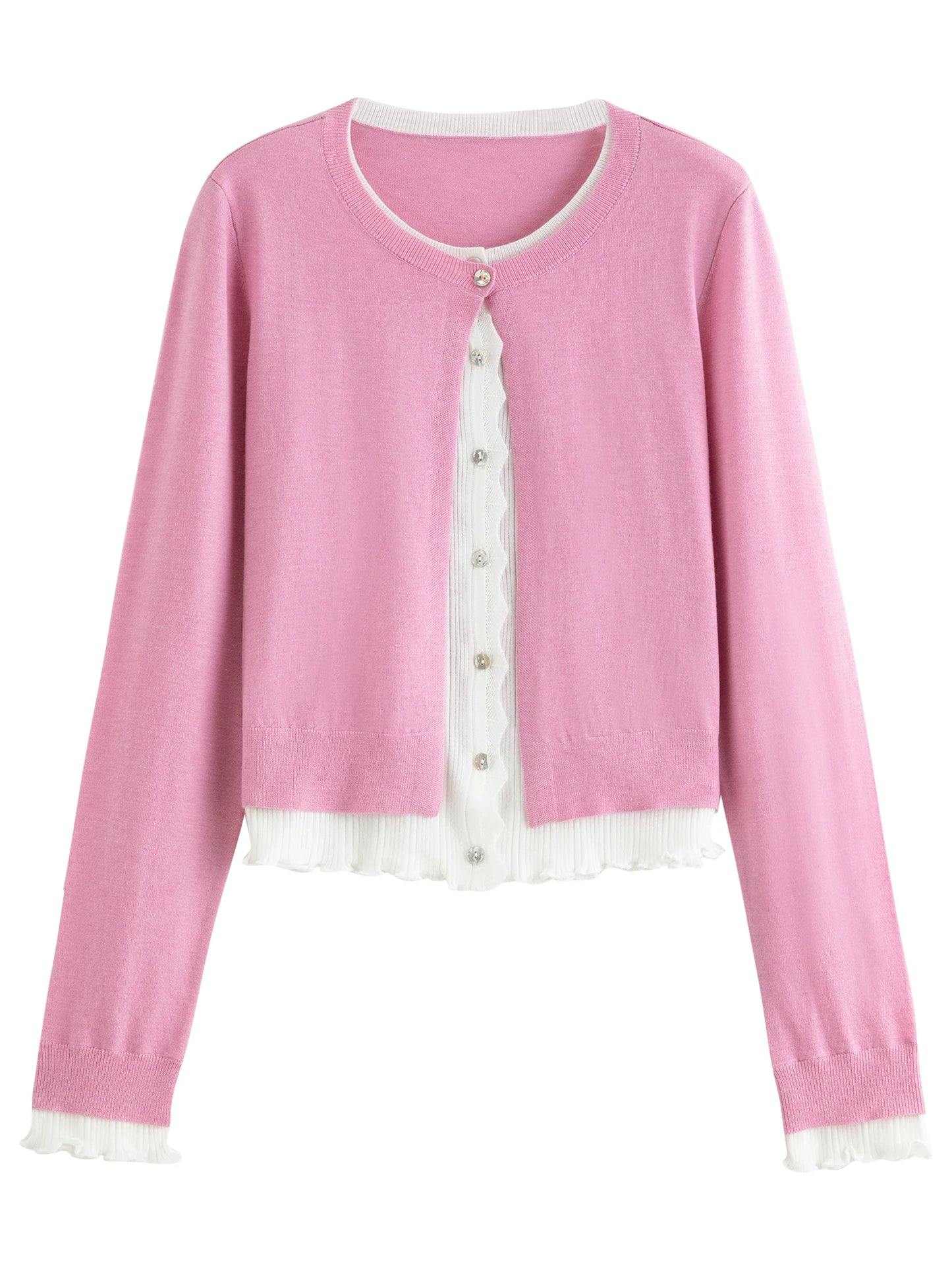 Charcoal Layered Shirt Knit Cardigan