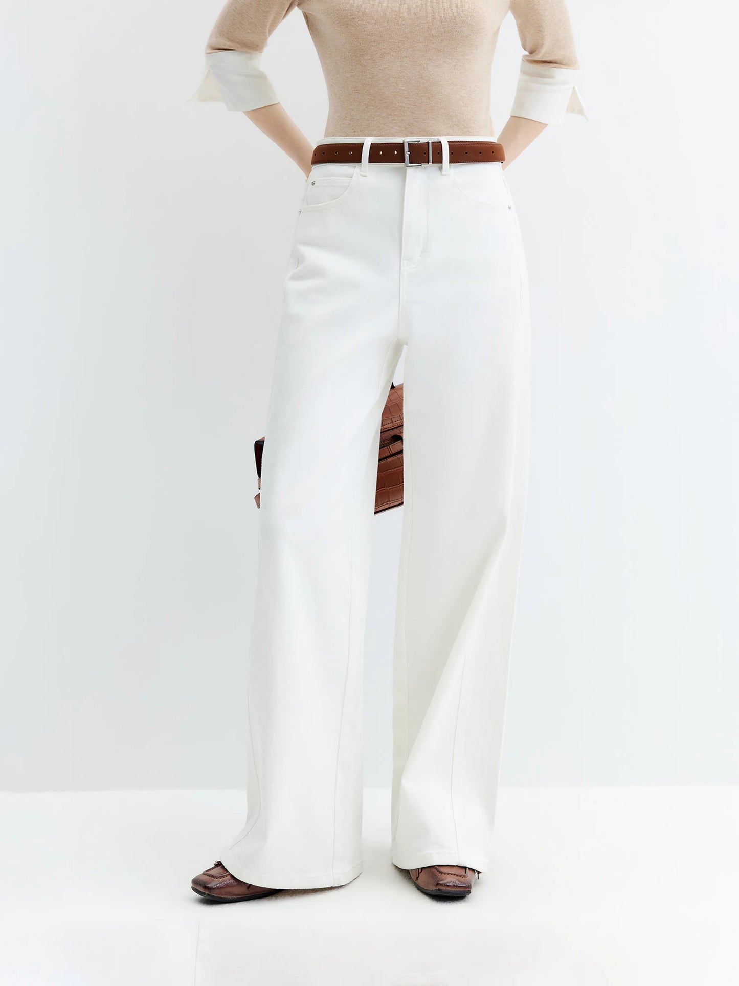Medium Wash Straight Leg Jeans