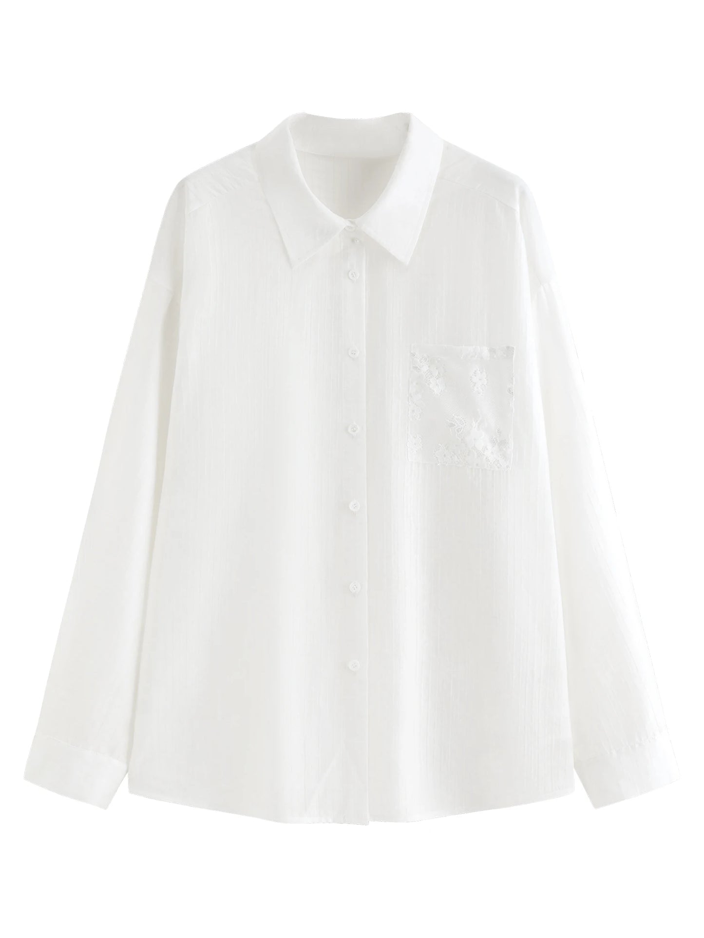 White Oversized Cotton Button Shirt