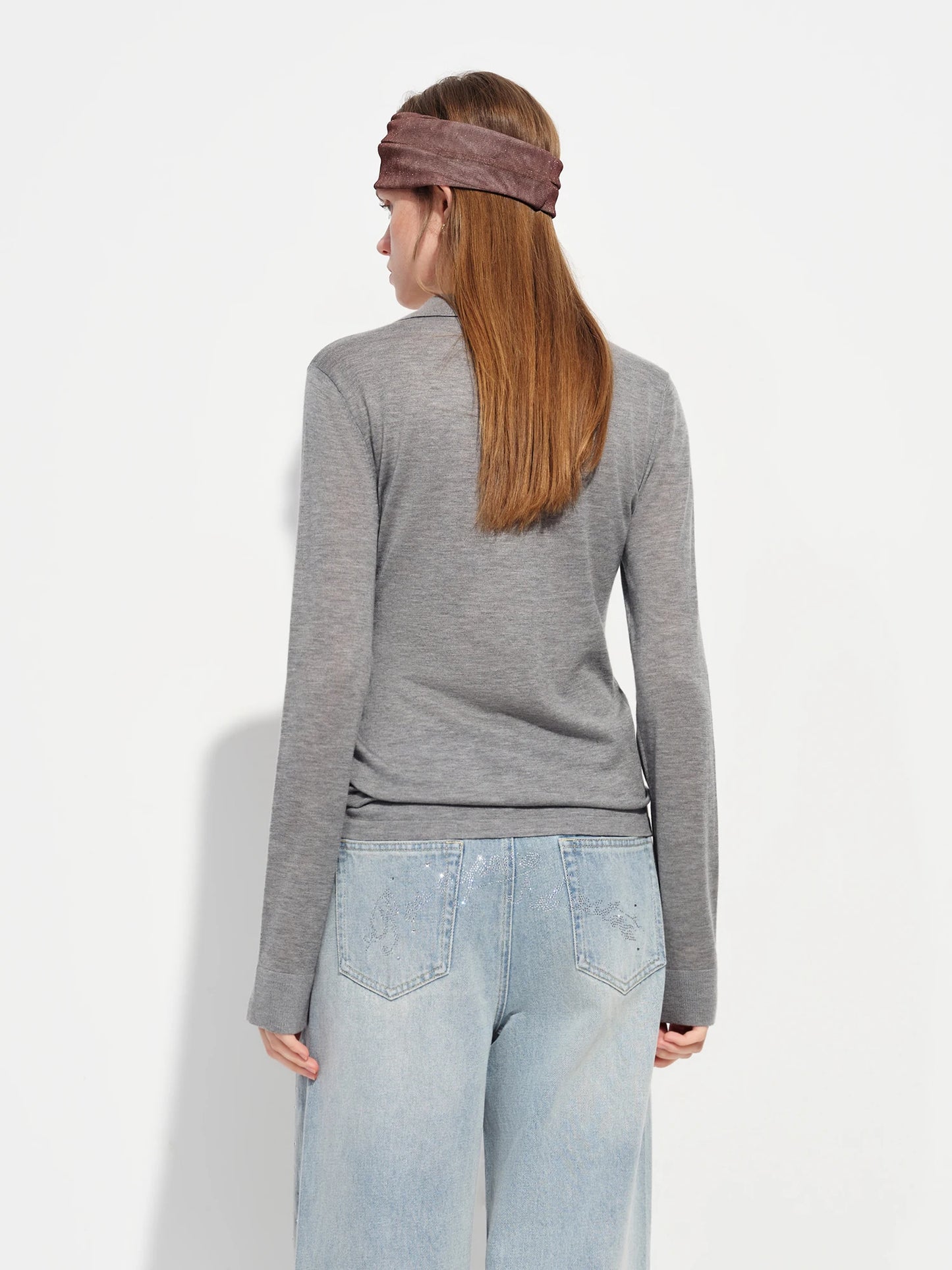Butter Yellow Drawstring Polo Knit Top