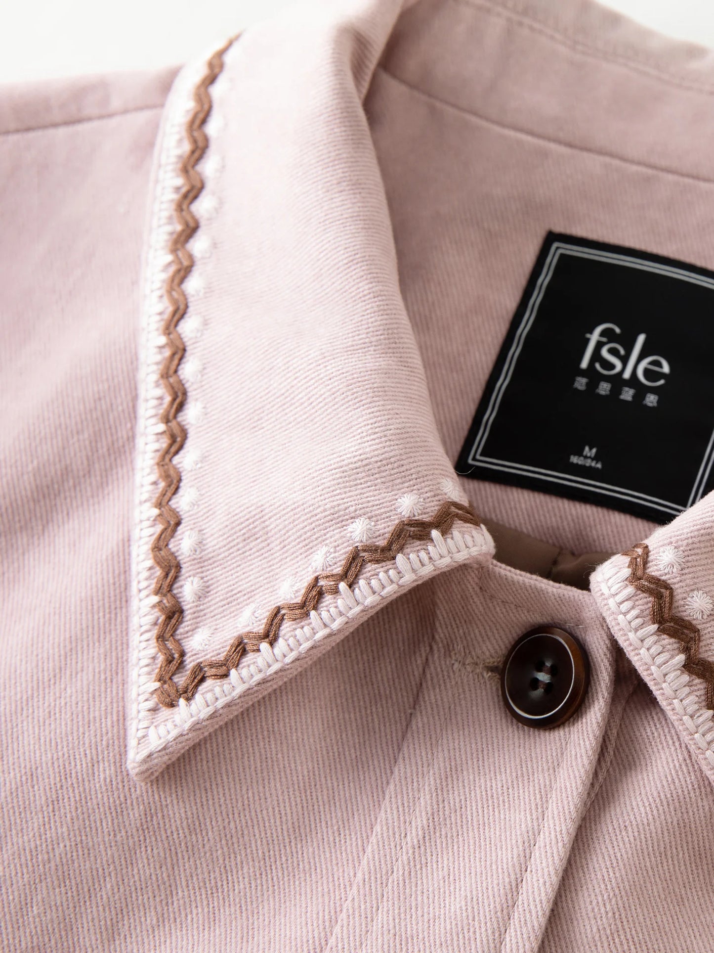 Blush Contrast Stitch Utility Jacket