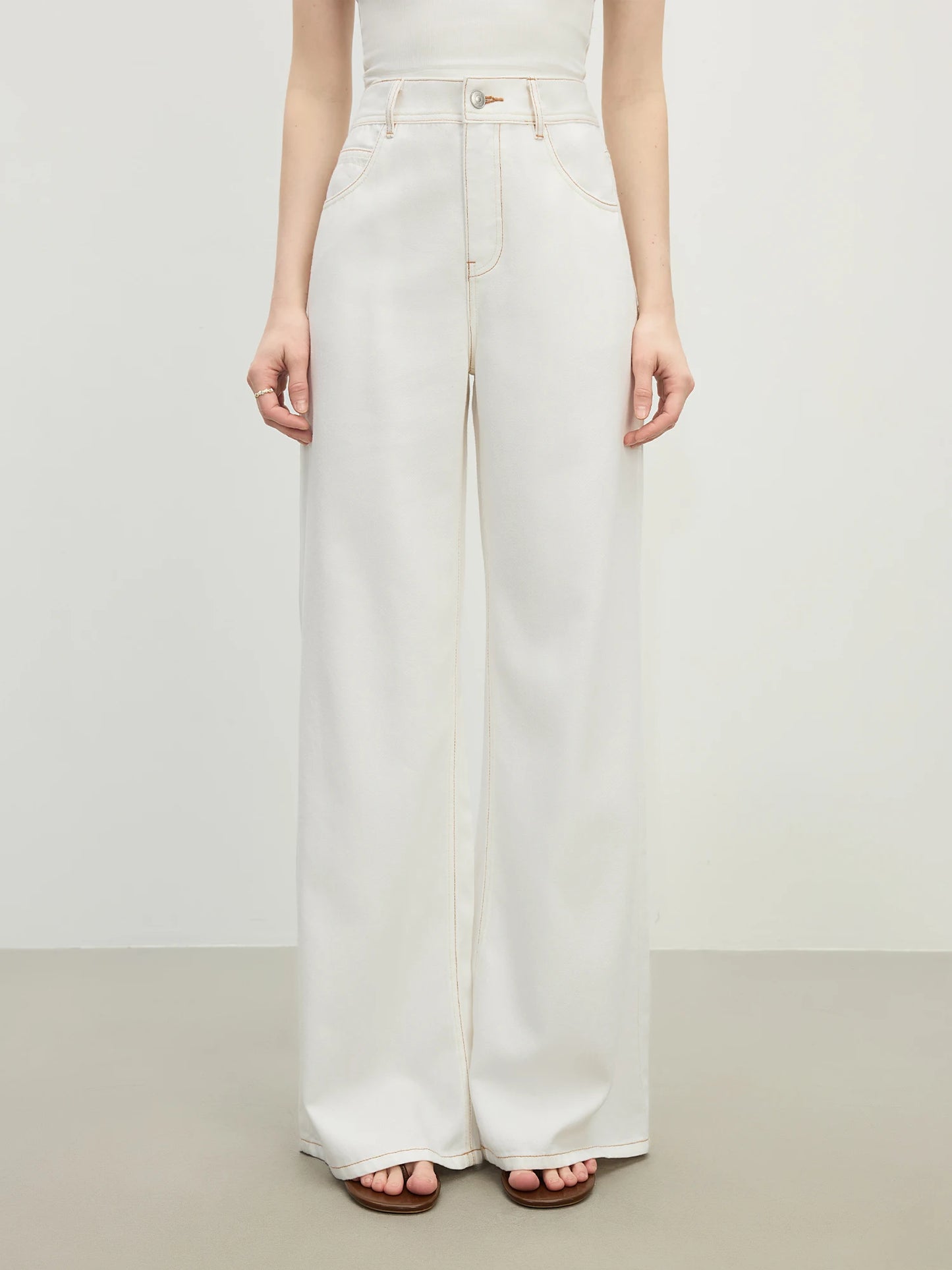Light Blue Straight Leg Jeans