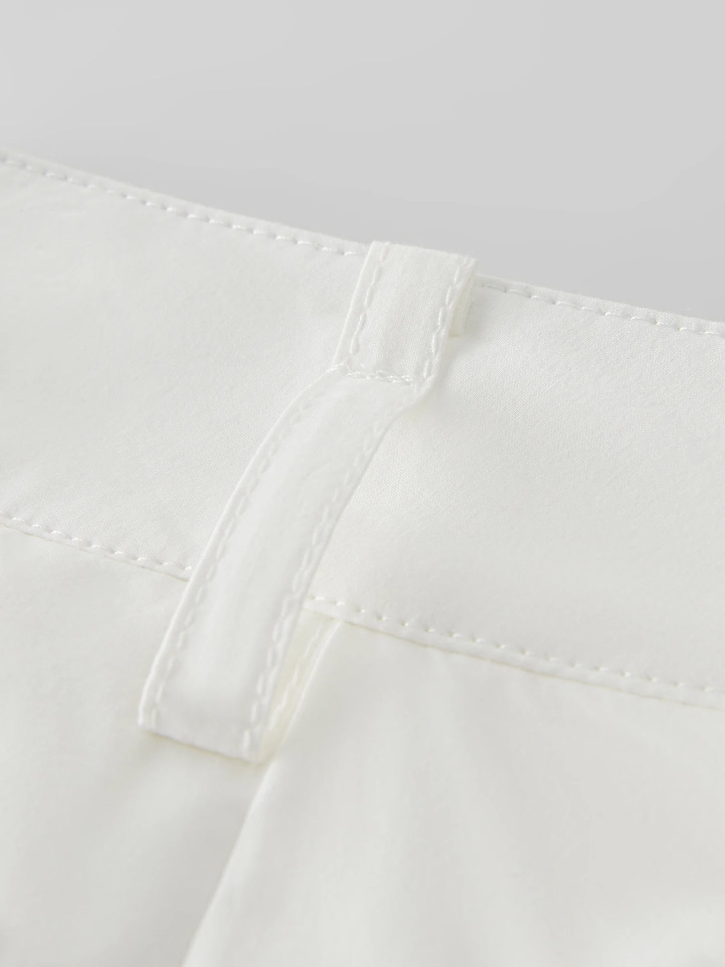 Ivory Pleated A-Line Midi Skirt