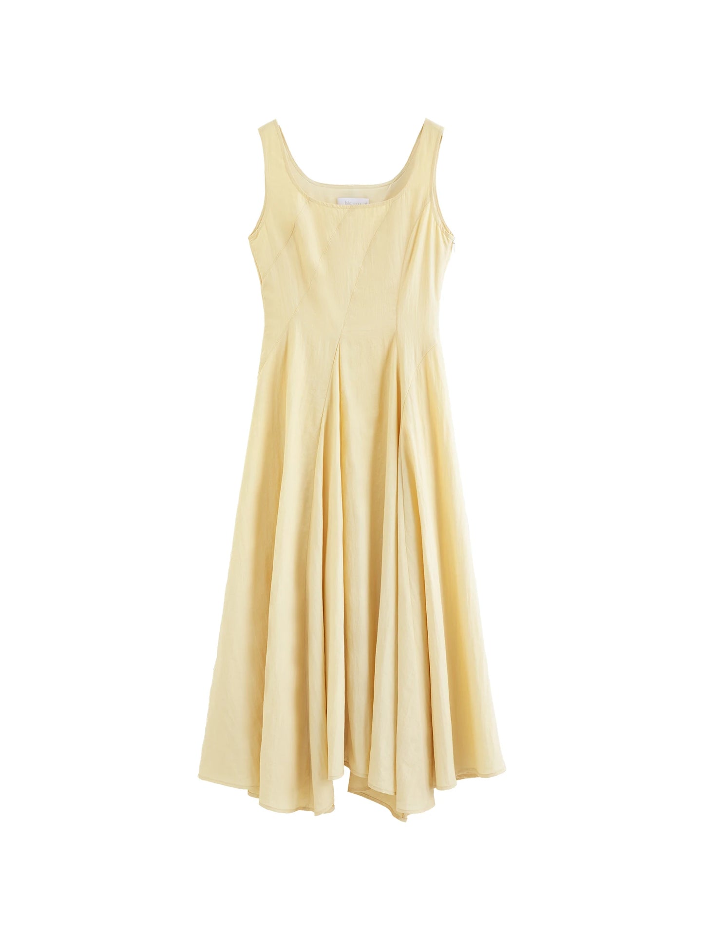 Brown Polka Dot Square Neck Maxi Dress