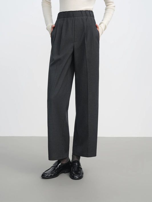 Charcoal Relaxed Straight Leg Trousers