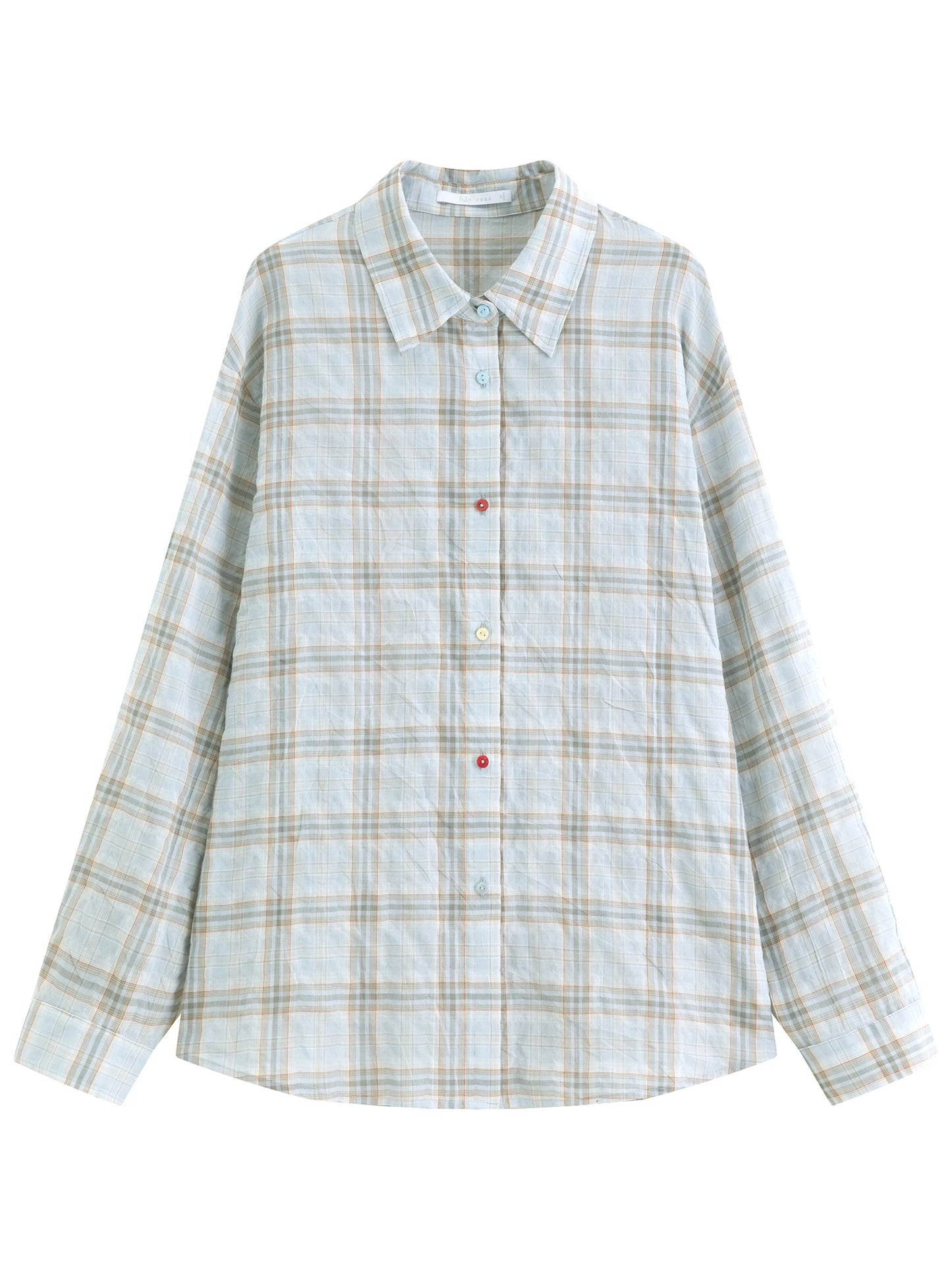Pink Gingham Puff Sleeve Shirt
