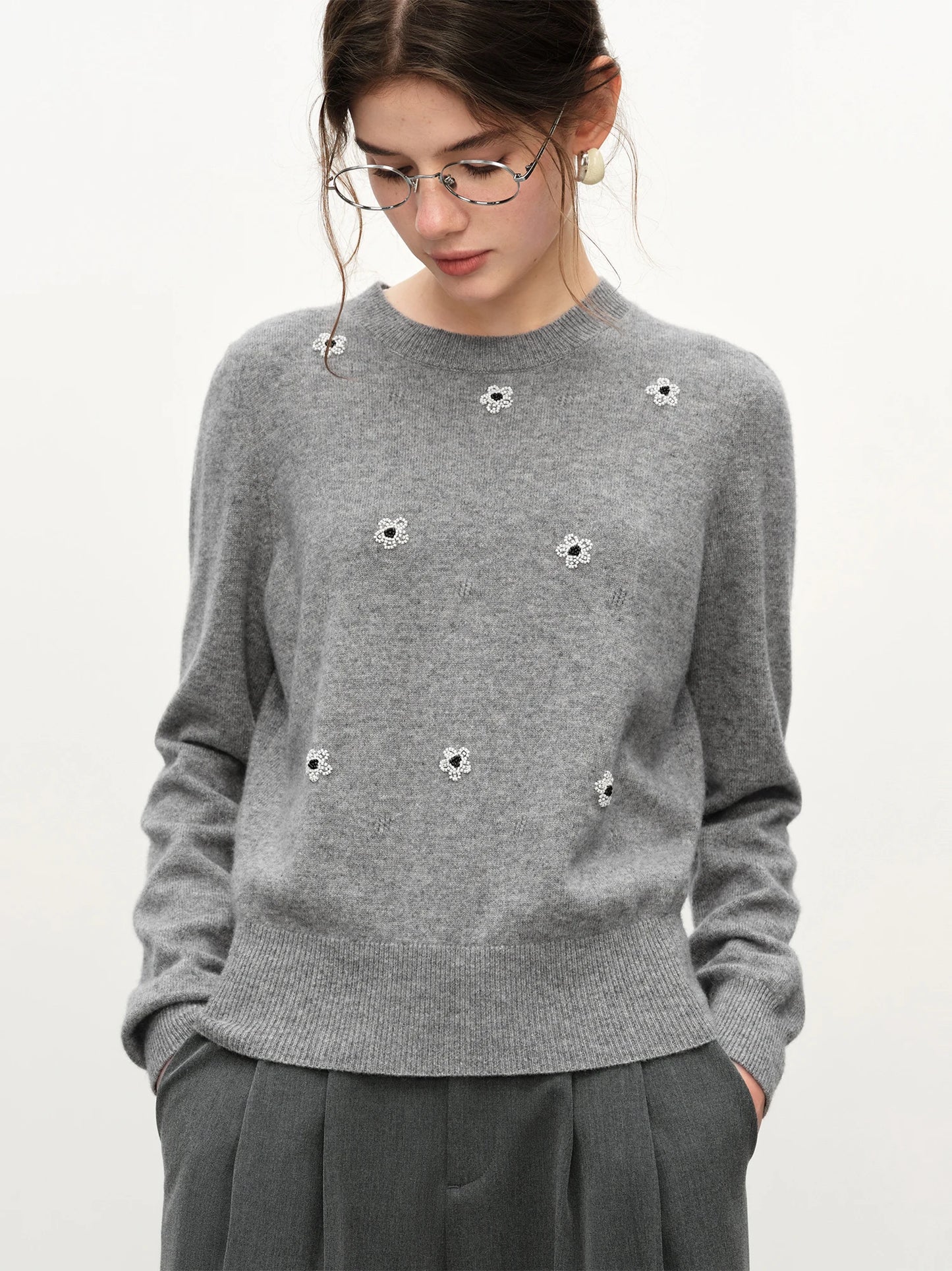 Butter Yellow Floral Embroidered Sweater