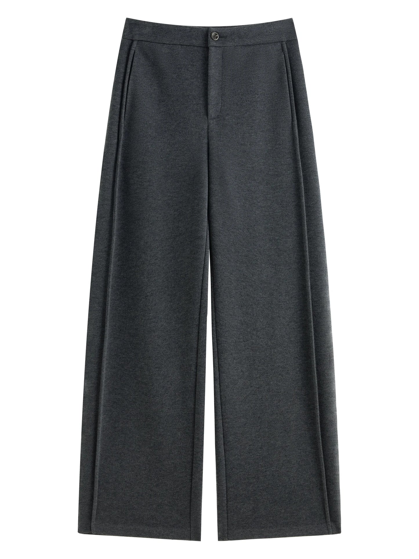 Ivory High Waist Wide Leg Trousers
