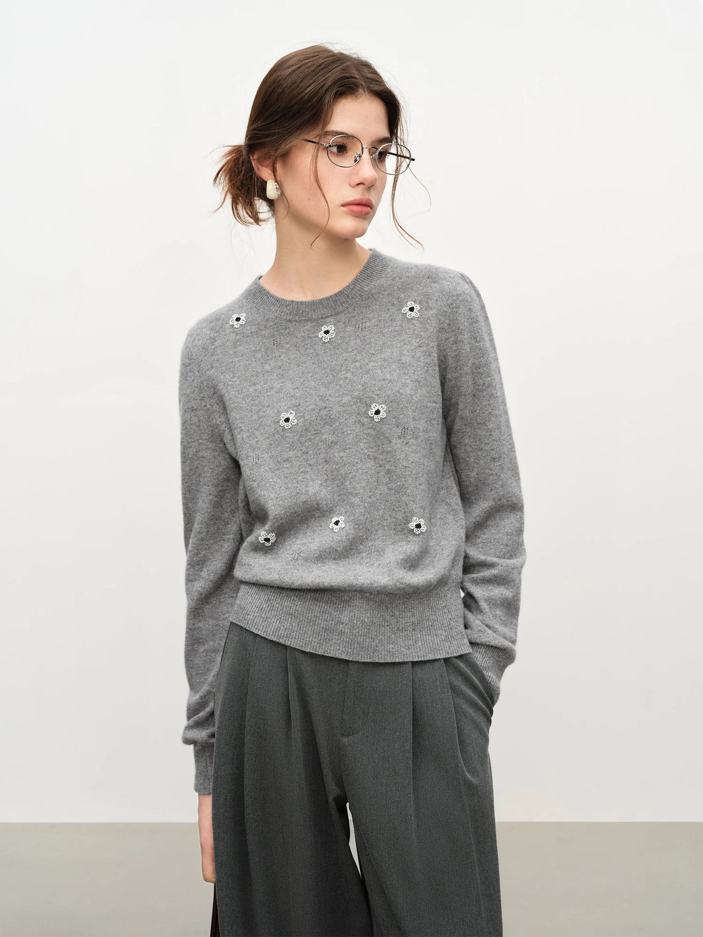 Butter Yellow Floral Embroidered Sweater