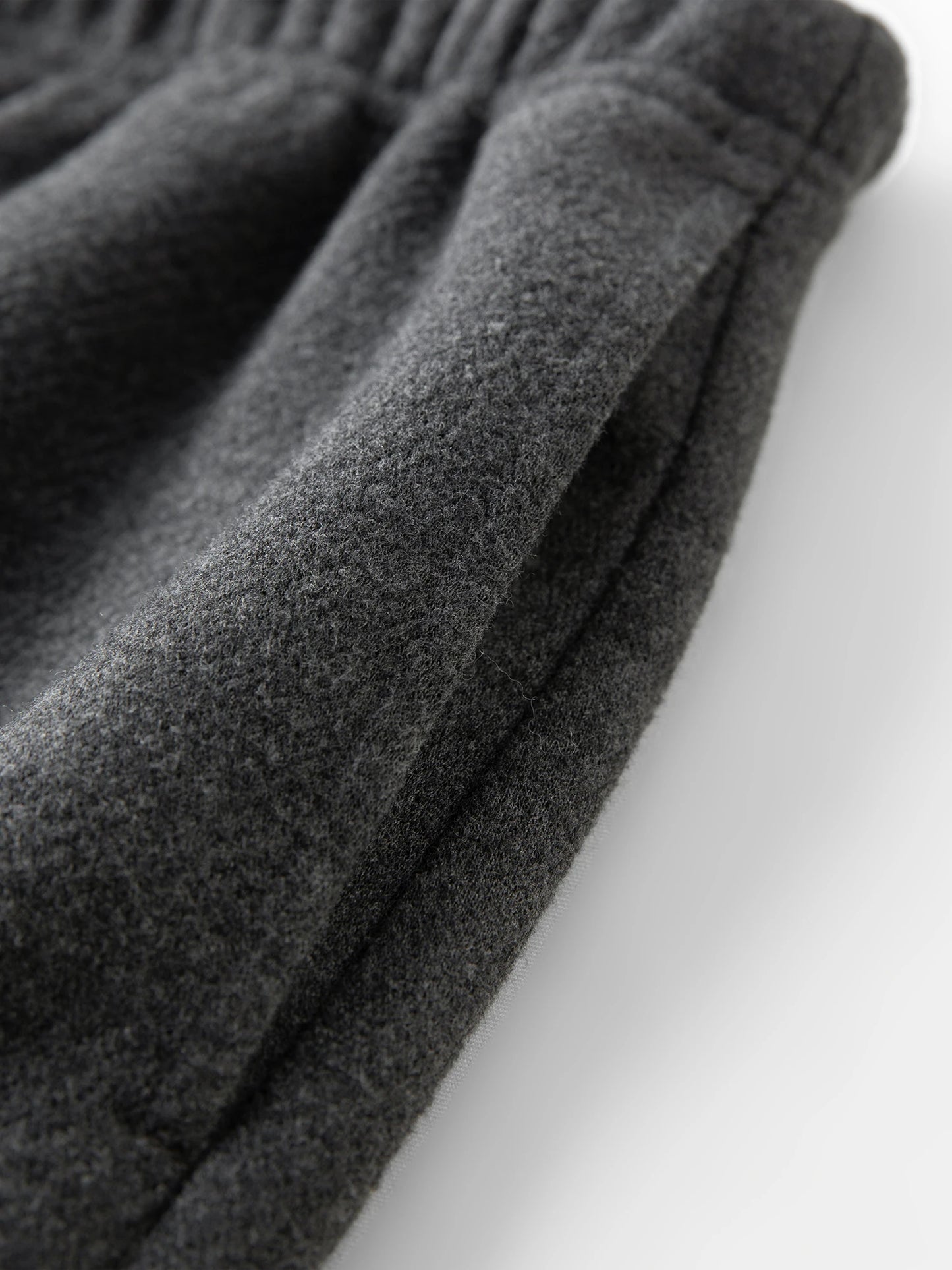 Grey Drawstring Knit Wide Leg Pants