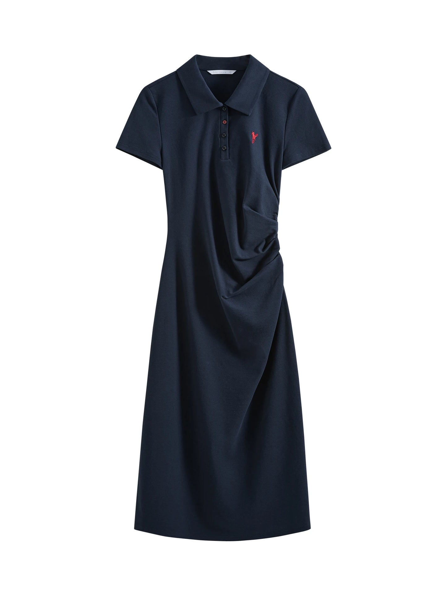 Sage Polo Collar Midi Dress