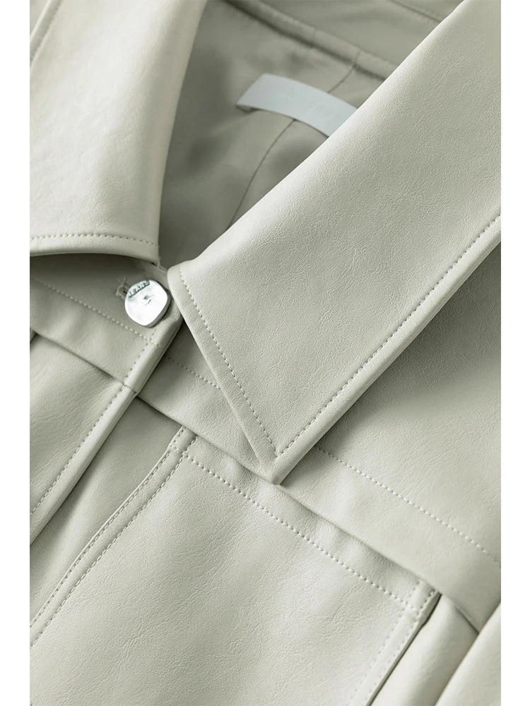 Dark Brown Leather Utility Jacket