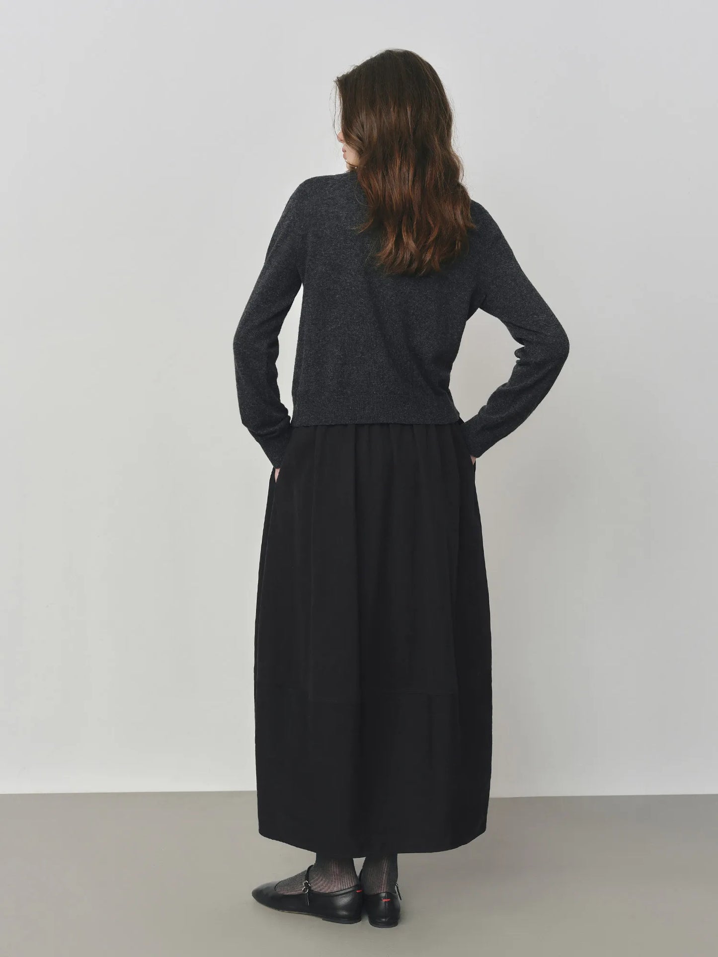 Black Argyle Ruffle Knit Cardigan