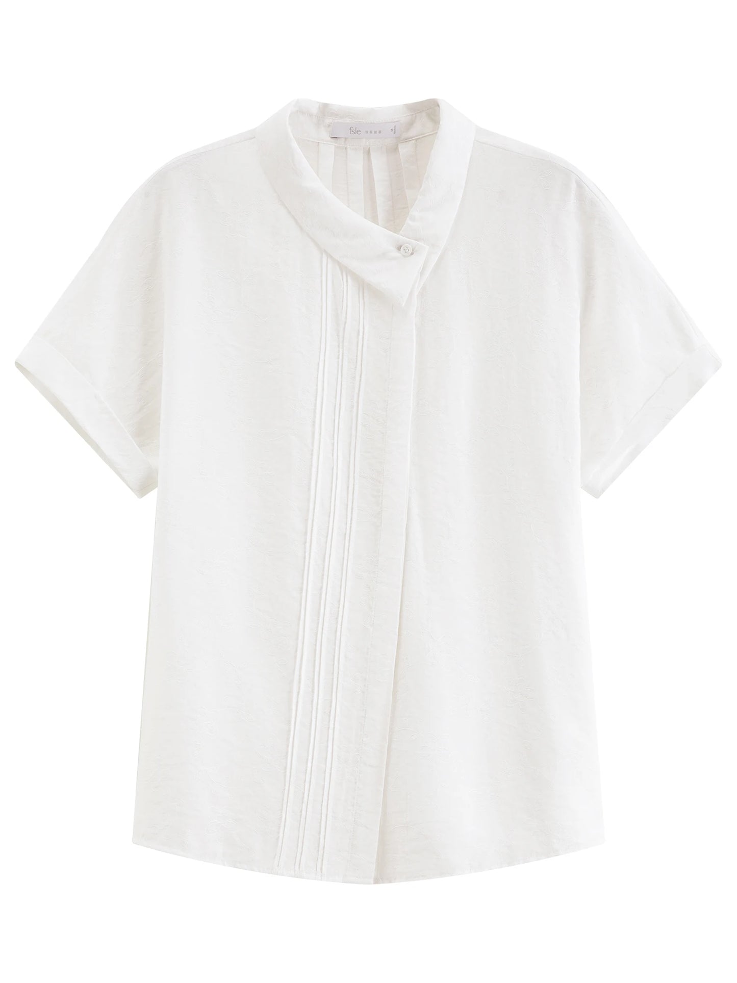 Sage Green Mandarin Collar Blouse