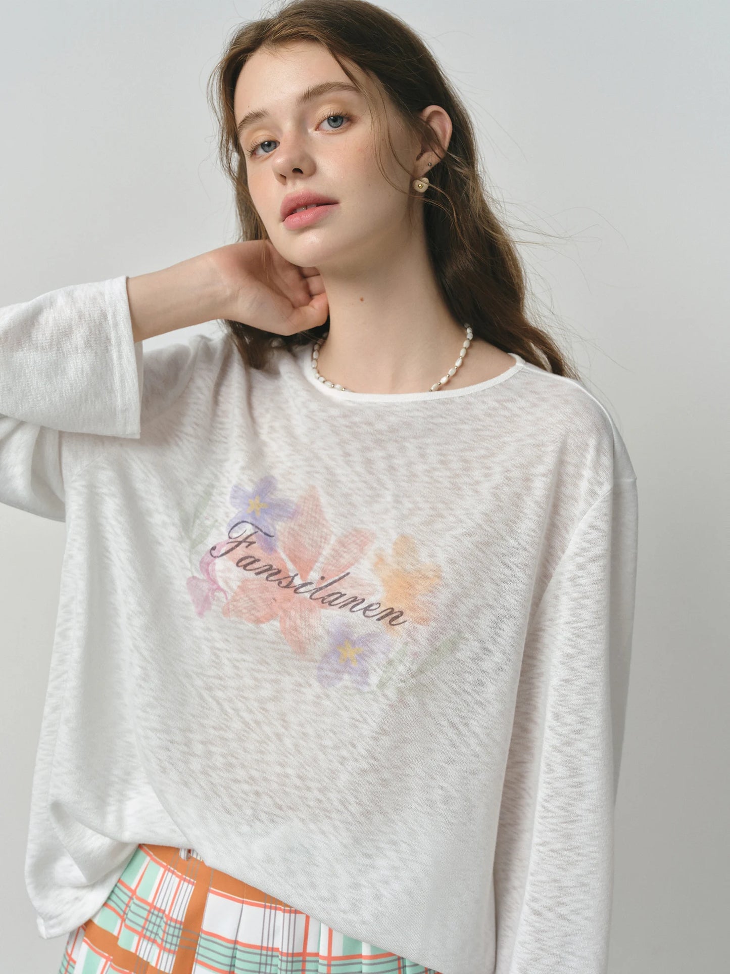 Green Puppy Graphic Long Sleeve Tee