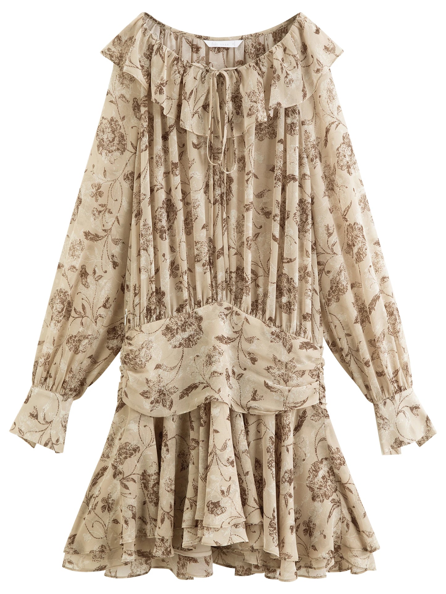 Blush Floral Ruffle Mini Dress