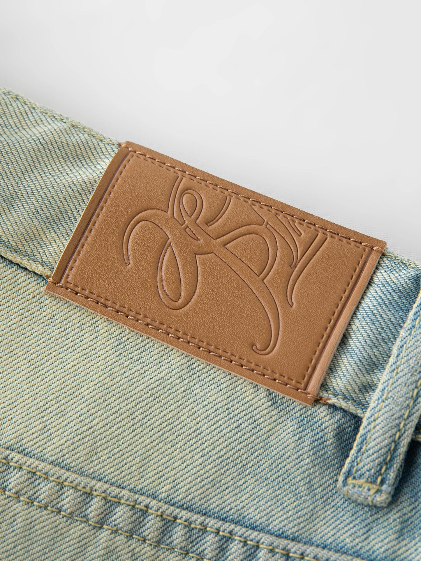 Mint Wash Wide Leg Jeans