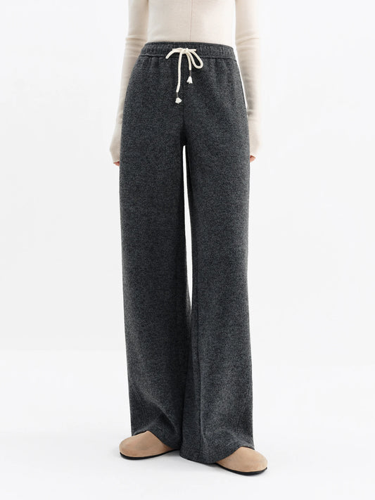 Charcoal Drawstring Wool Lounge Pants