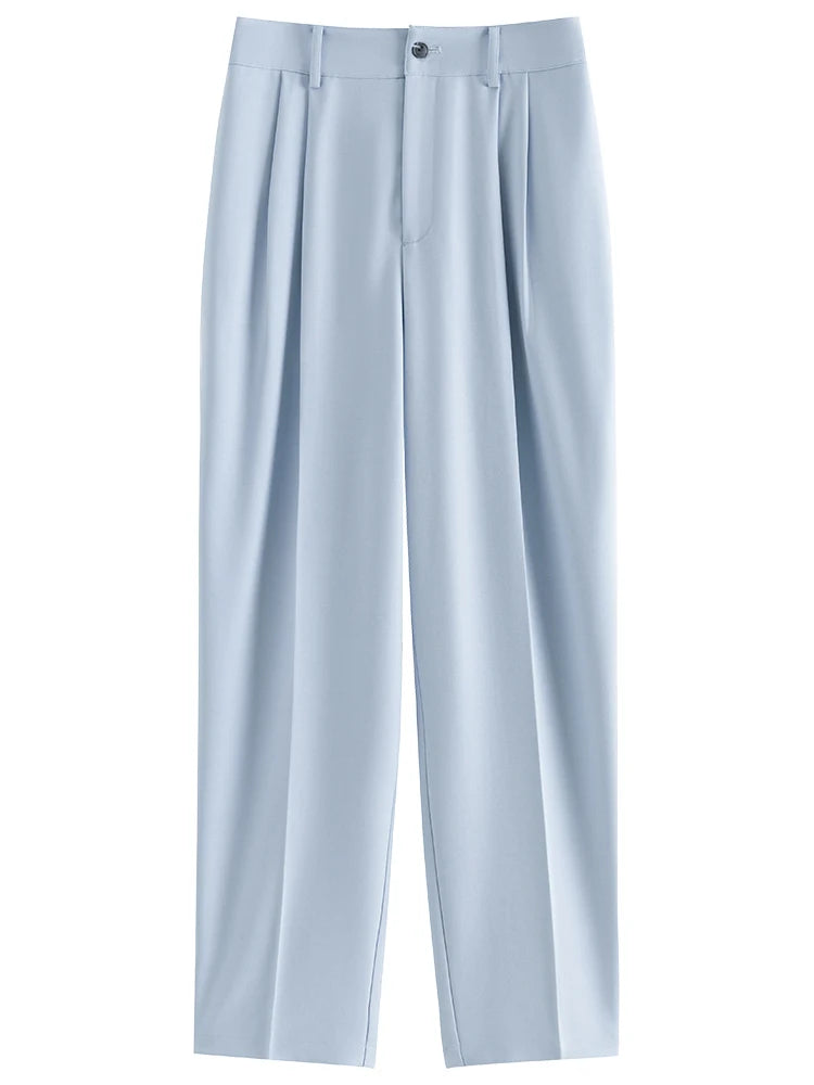 Black Cropped Tapered Trousers