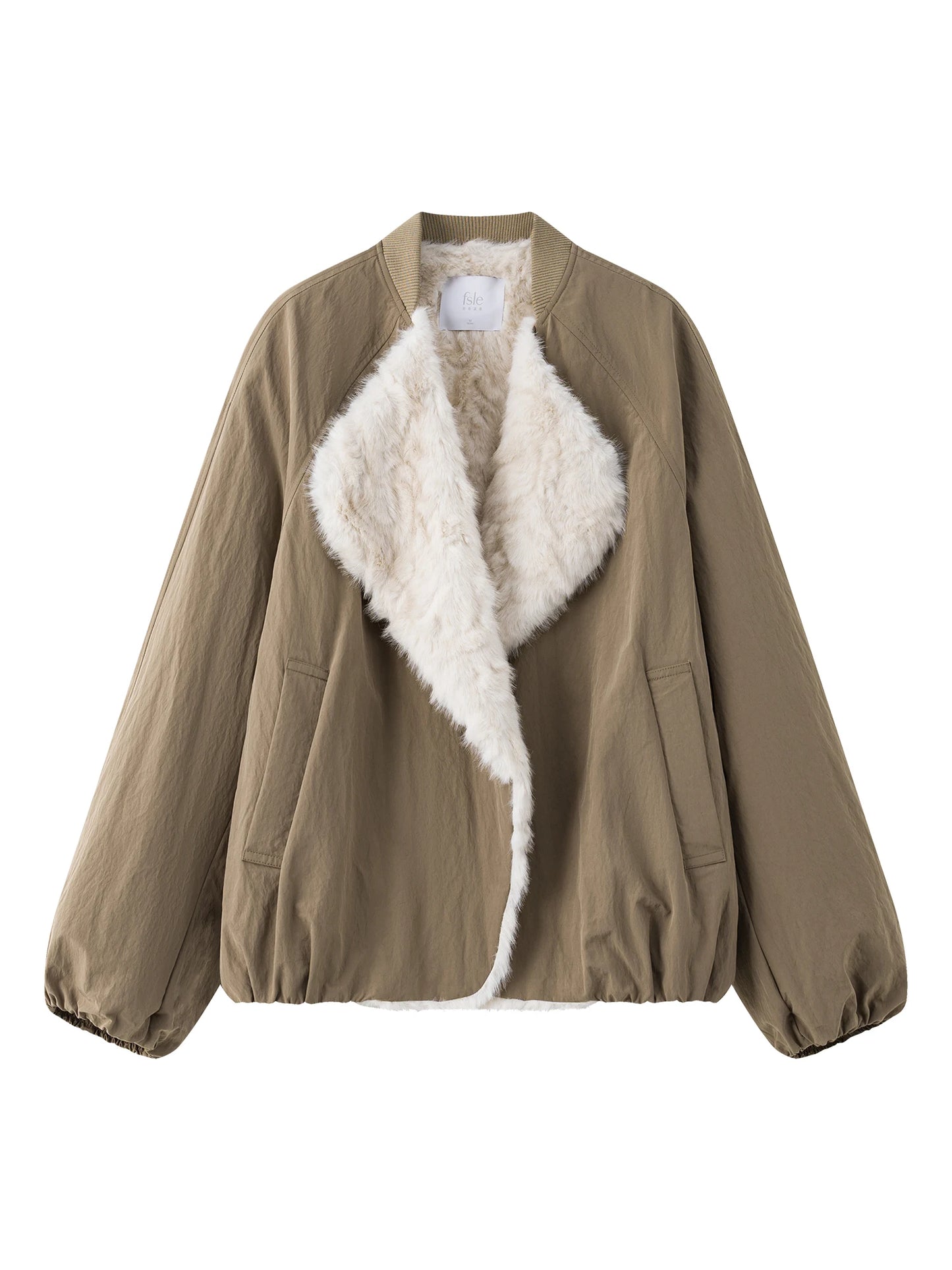 Black Faux Fur Collar Jacket