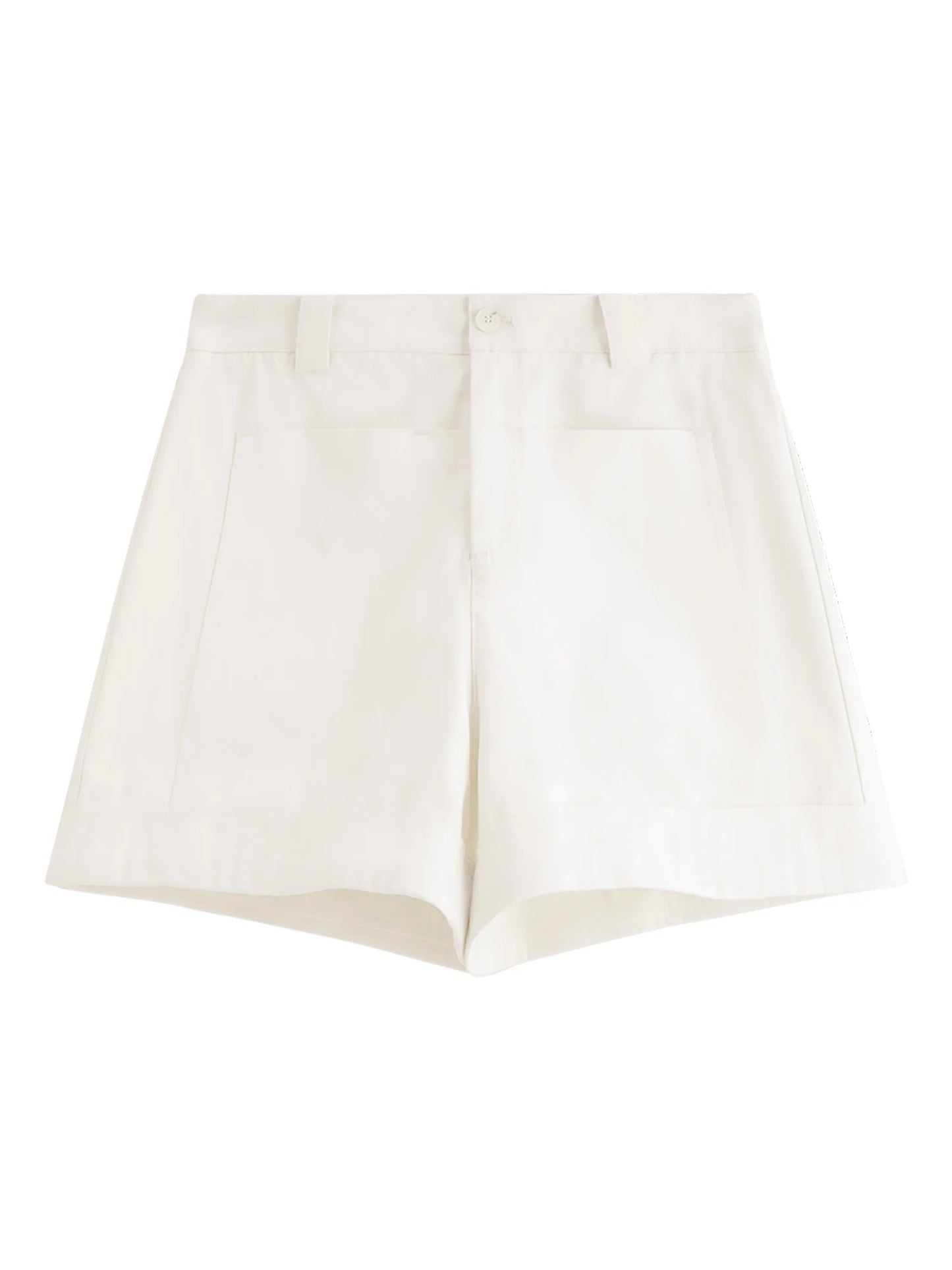 Brown Contrast Stitch Utility Shorts