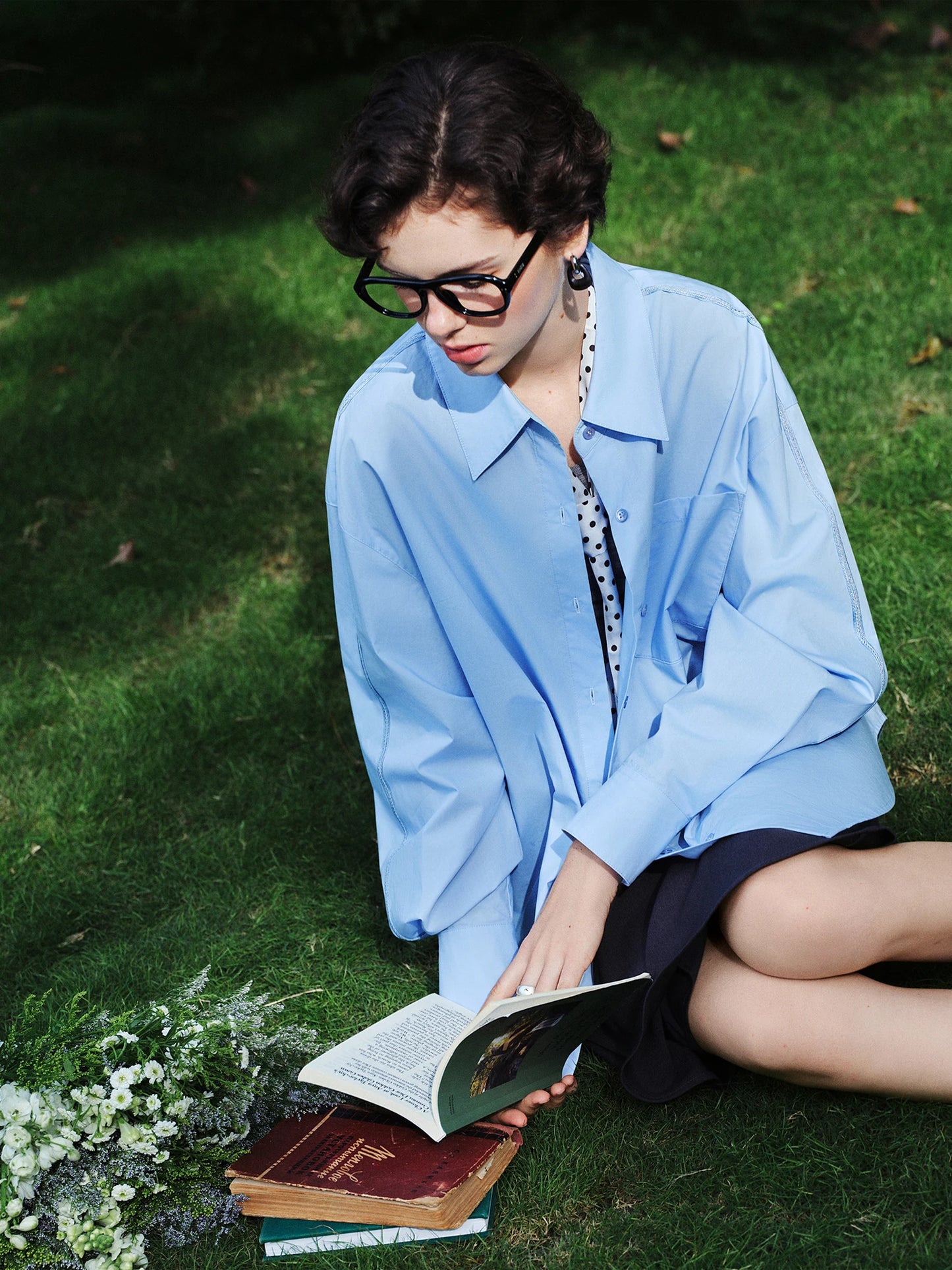 Mint Green Oversized Cotton Shirt
