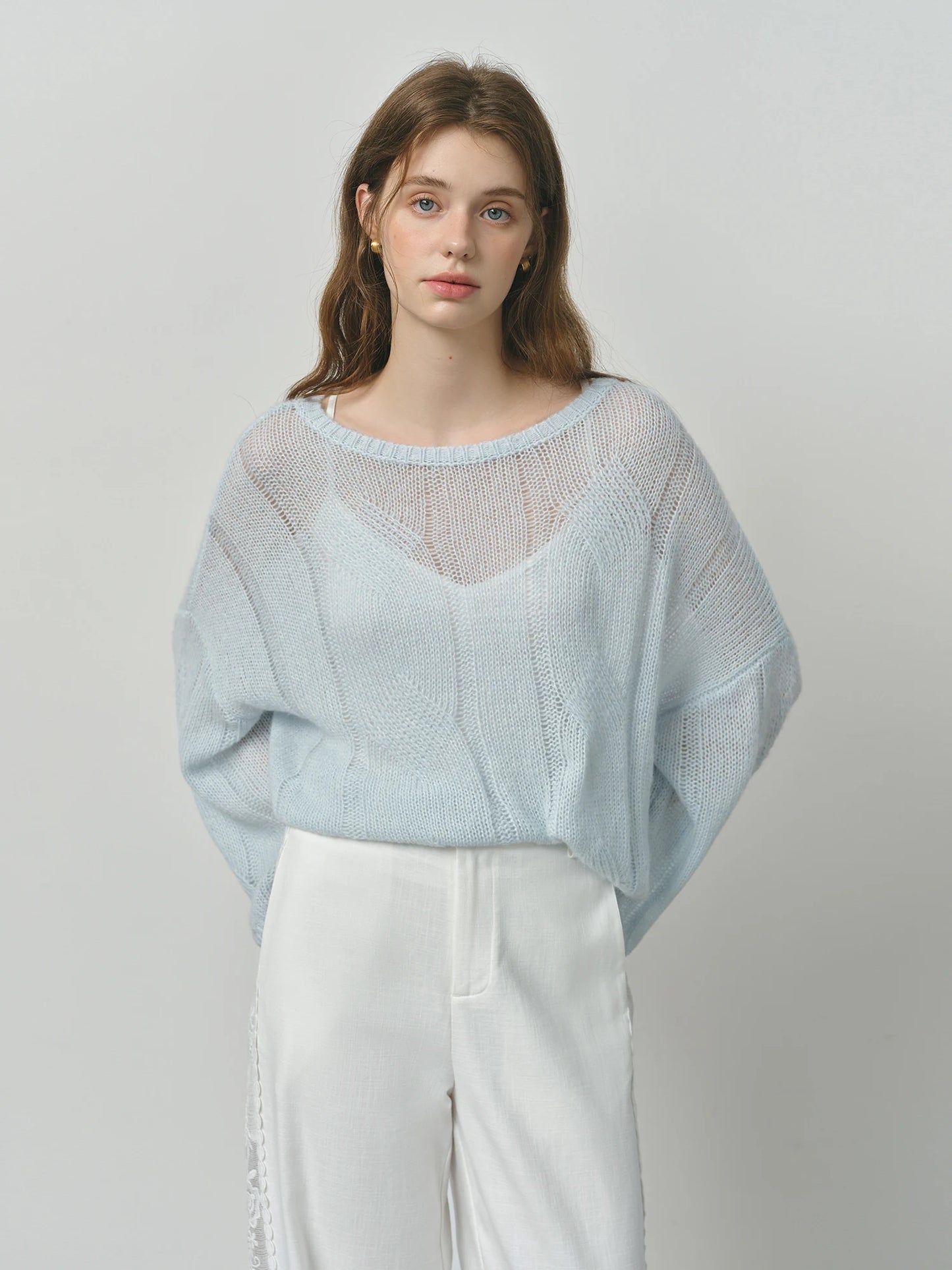 Butter Yellow Sheer Layered Knit Sweater