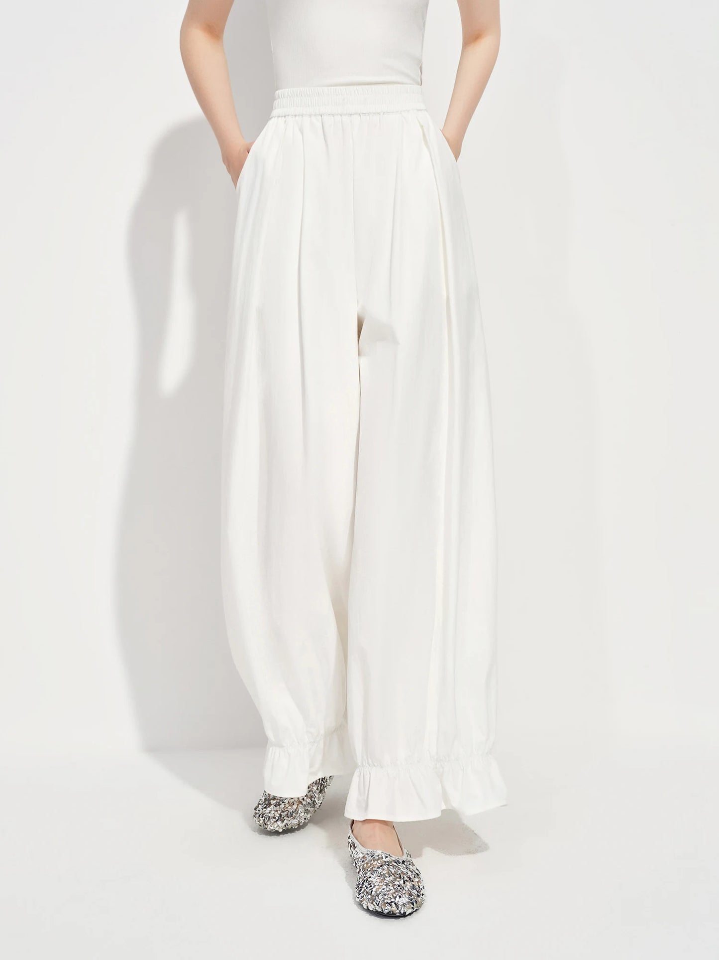 Black Pleated Balloon Pants