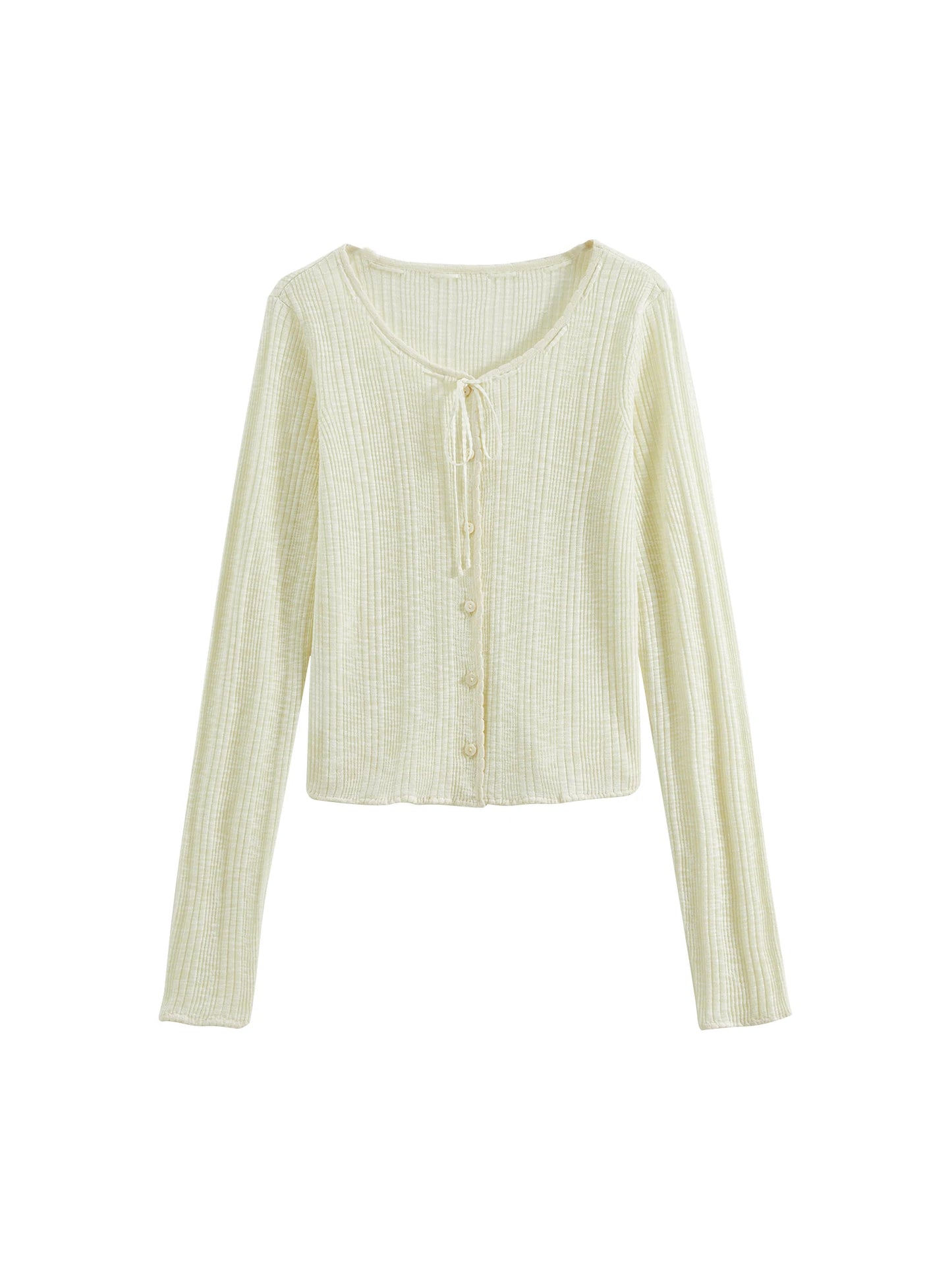 Powder Blue Sheer Knit Cardigan
