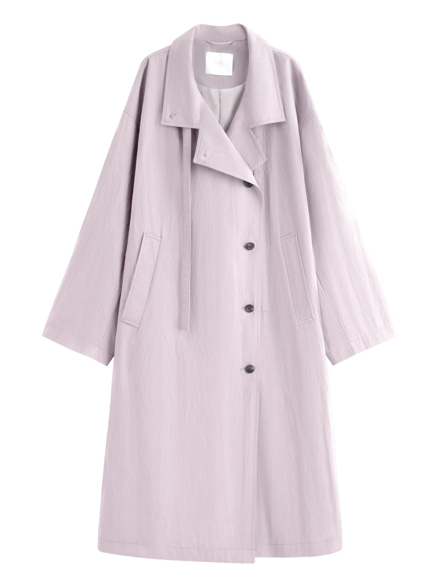 Blush Oversized Lapel Long Trench